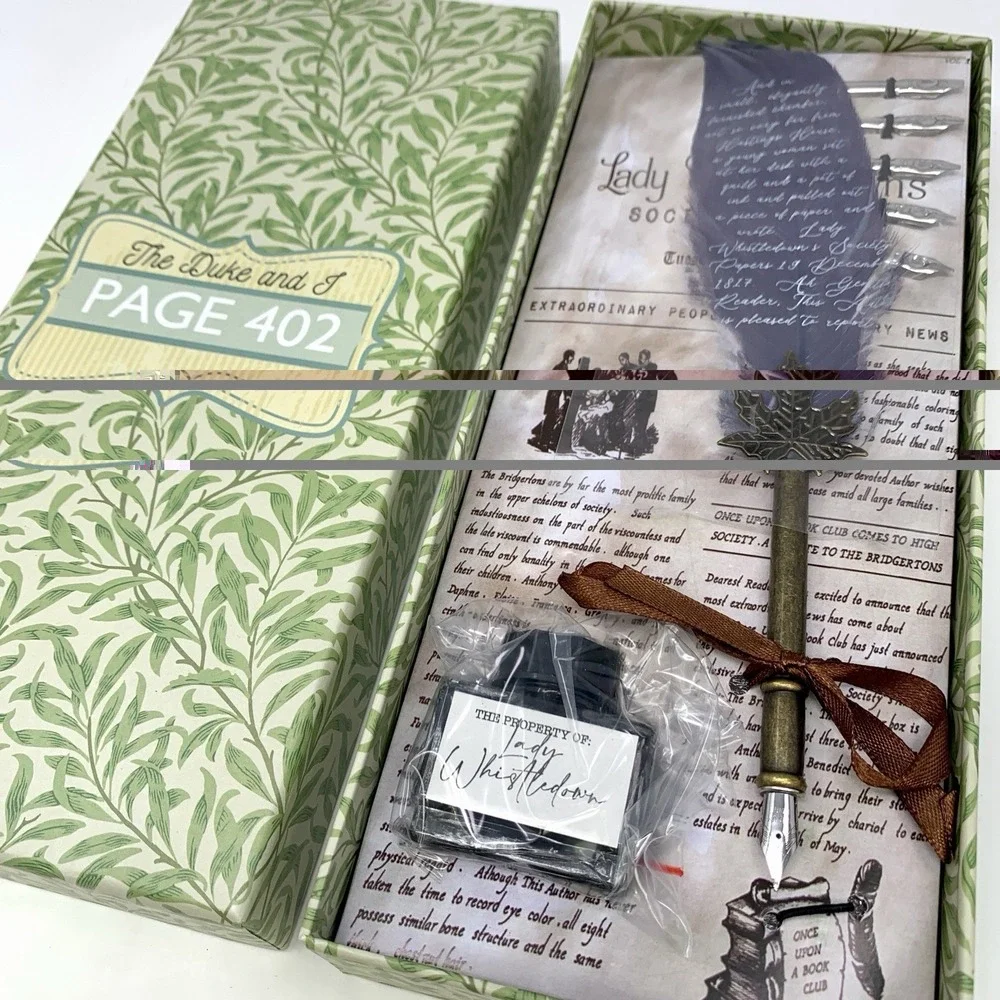 Bridgerton Quill & Ink Calligraphy Set Lady Whistledown Special Edition Gift New